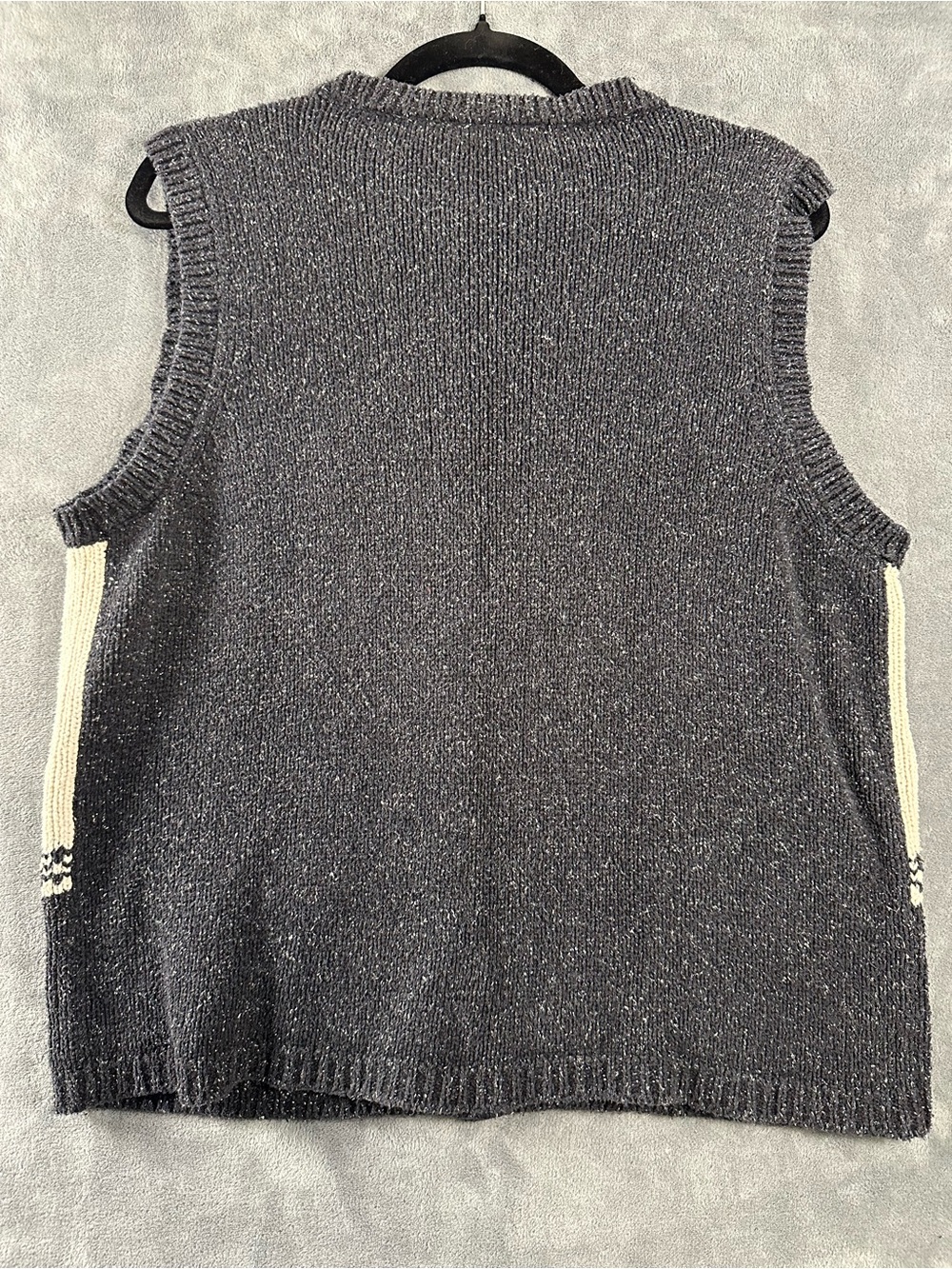 Knit Sweater Vest – Floral Fair Isle Cottagecore - large - Picture 7 of 8